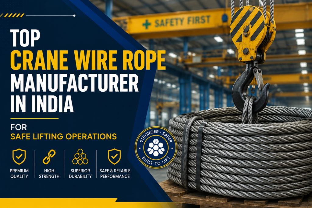 Top Crane Wire Rope Manufacturer in India for Safe Lifting Operations