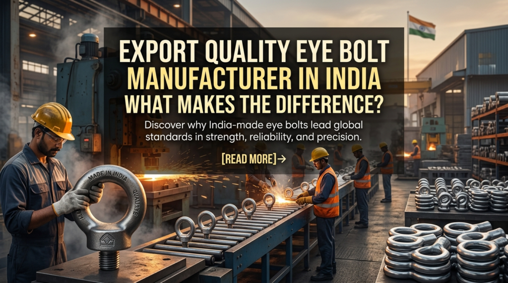 Export Quality Eye Bolt Manufacturer in India: What Makes the Difference?
