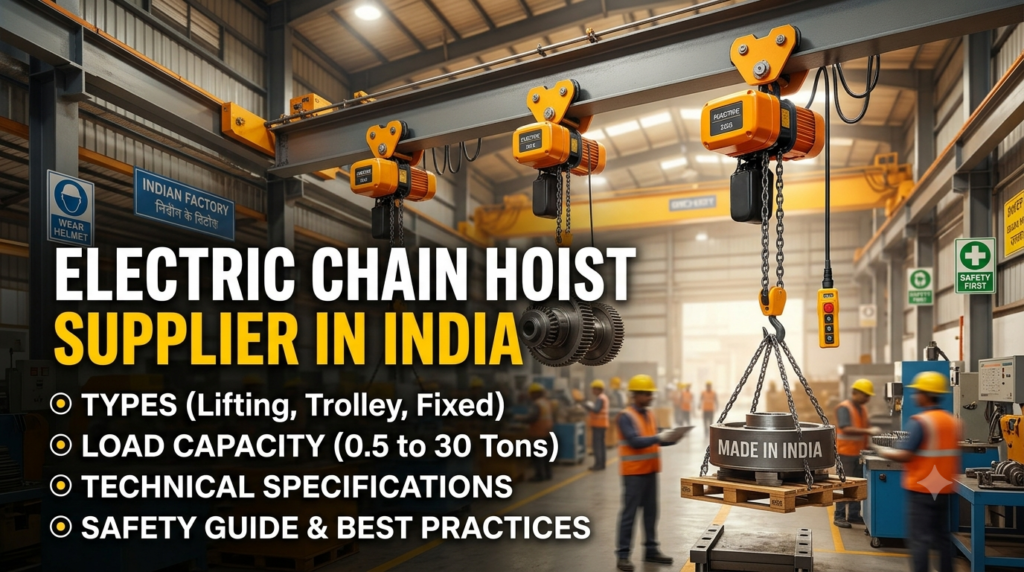 Electric Chain Hoist Supplier in India: Types, Load Capacity, Technical Specifications & Safety Guide